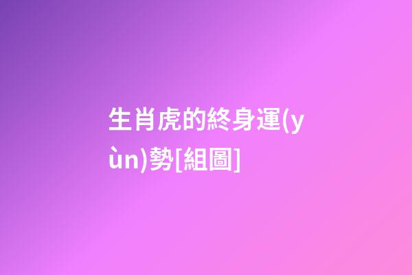 生肖虎的終身運(yùn)勢[組圖]